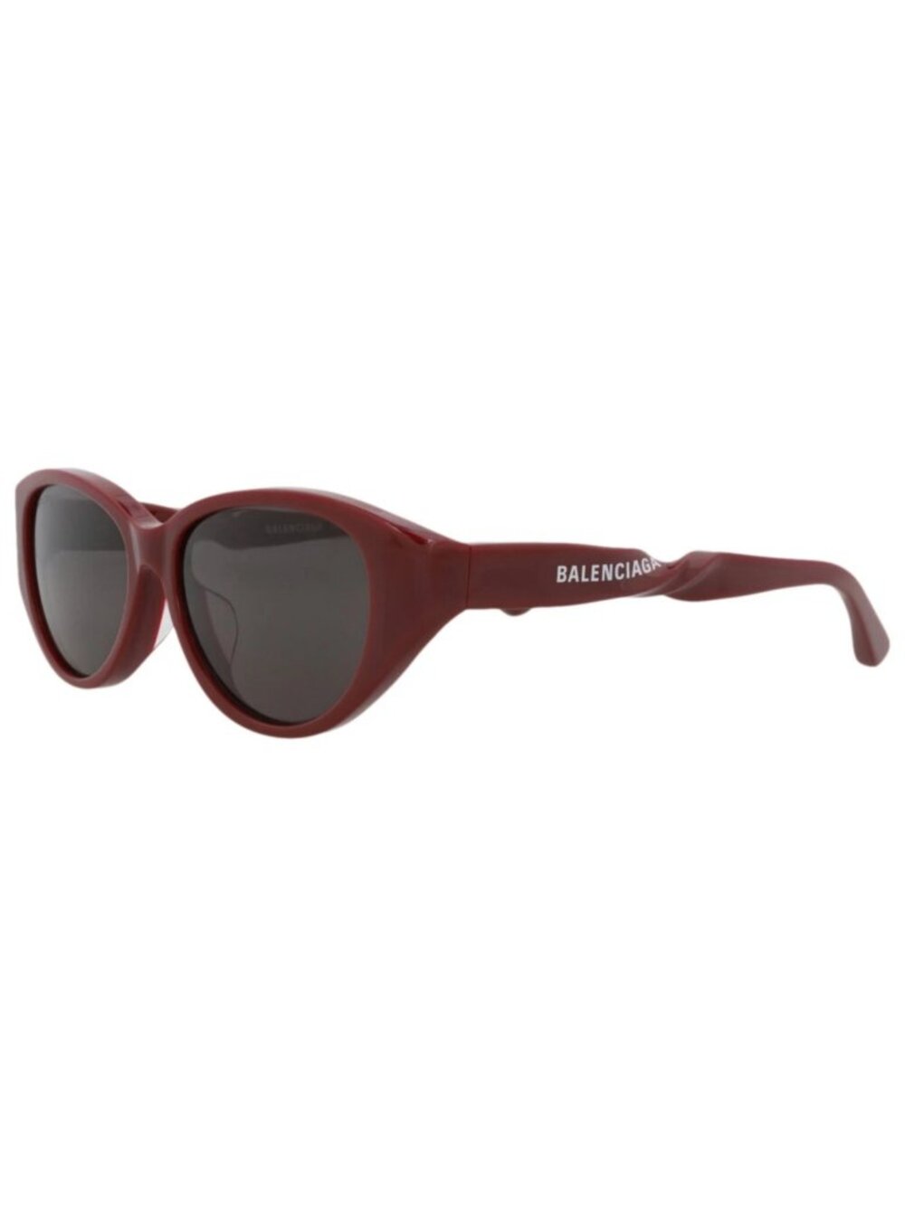 New Balenciaga Women's Sunglasses Round Oval Acetate Frame Burgundy Burgundy